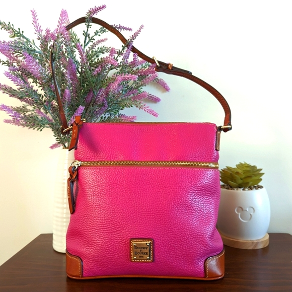 Dooney & Bourke Bags Dooney And Bourke Pink Pebble Leather Double